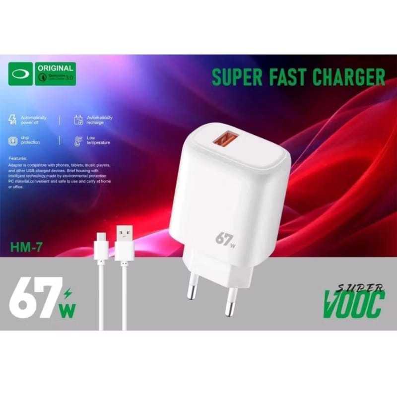 Charger Fast Charging Vooc HM-7 / Vooc Super Fast Charging 1005 ORIGINAL