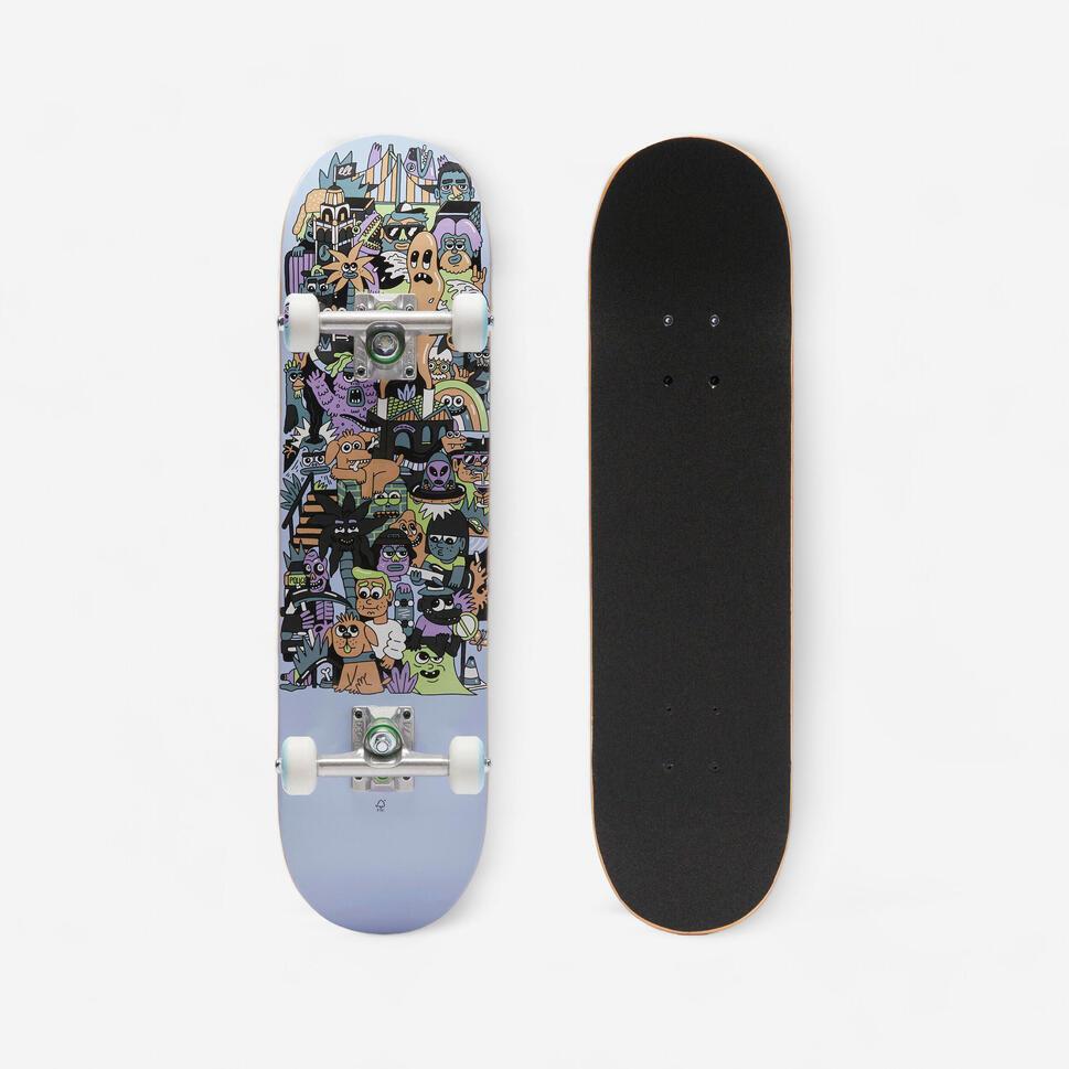 Decathlon DECATHLON Skateboard Anak Usia 3-7 Tahun CP100 7,25" - Abu-abu  - 8861459