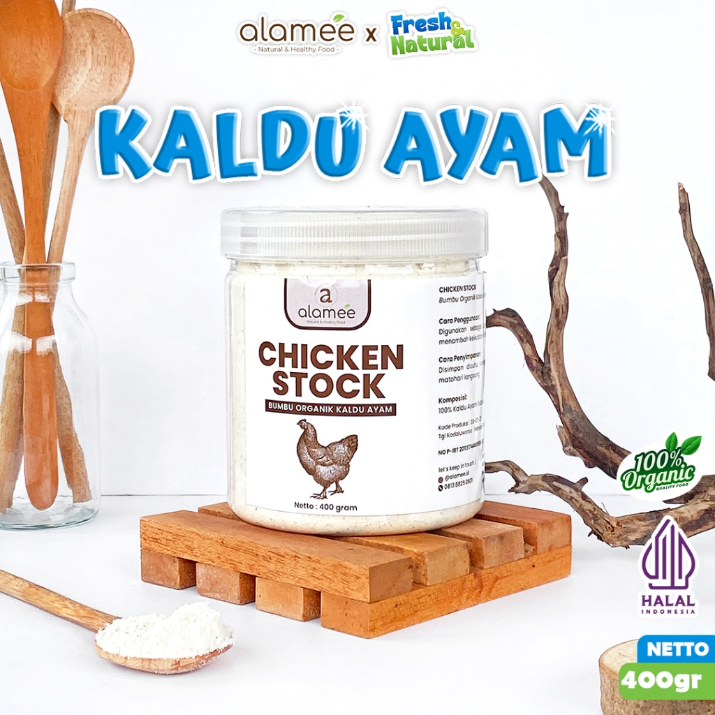

Kaldu Ayam Bubuk Chicken Stock Broth Seasoning Powder Murni Asli Bumbu Masak fresh and natural