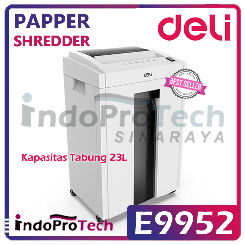 Deli Paper Shredder E9952 Garansi Resmi - Mesin Penghancur Kertas 23L Deli E9952 E 9952