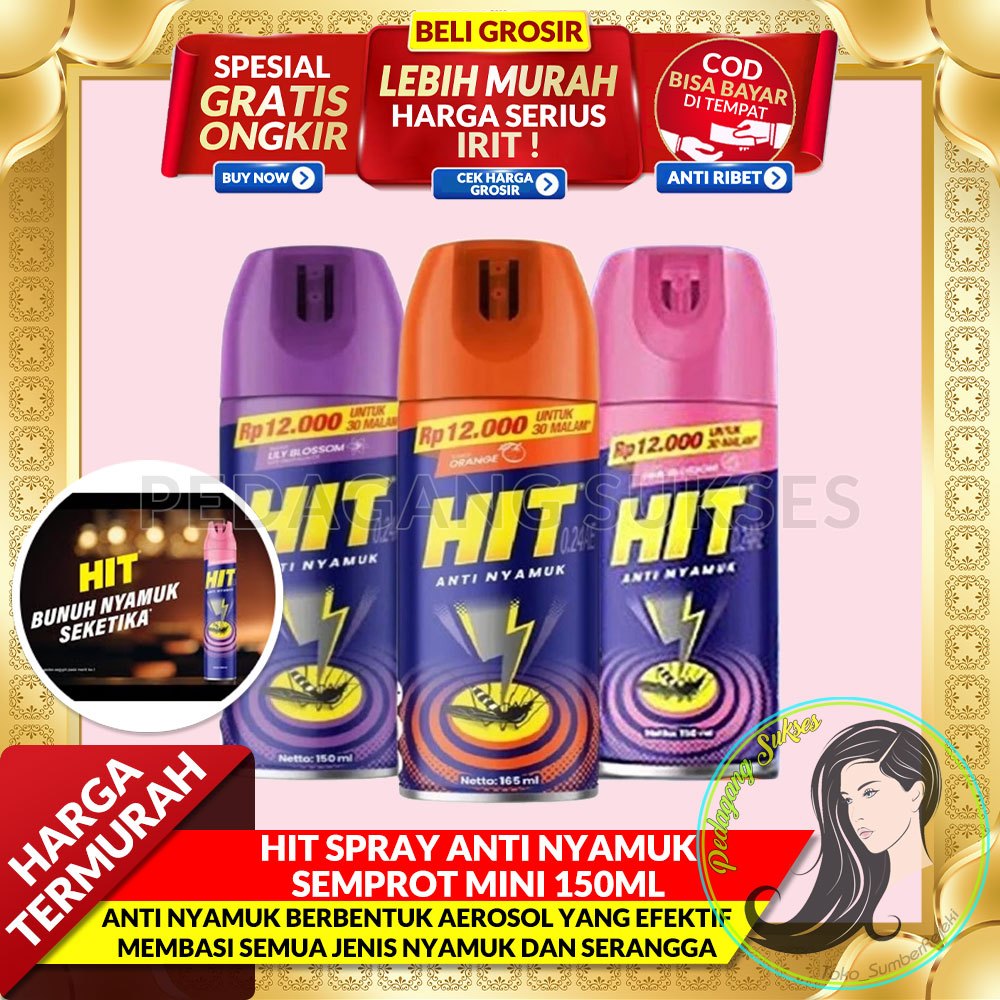 [PEDAGANG MURAH] HIT Spray Anti Nyamuk Semprot Mini 150ml - Kemasan Baru ORIGINAL