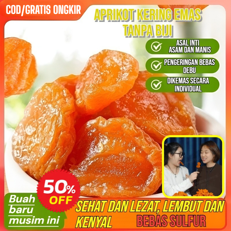 

❤️Diskon super 50%【COD】❤️GRATIS ONGKIR【Manis/Organik】250g/100g/Tanpa Bahan Tambahan Dan Aprikot Merah Kering Tanpa Biji/Buang Biji Aprikot Kering/Red Apricot Dried Soft/No Additives/Casual Snacks/Makanan Ringan Buah Yang Diawetkan