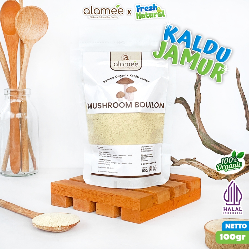

ALAMEE Bubuk Kaldu Jamur Bumbu Dapur Spice Mushroom Powder Seasoning 100gr freshandnatural