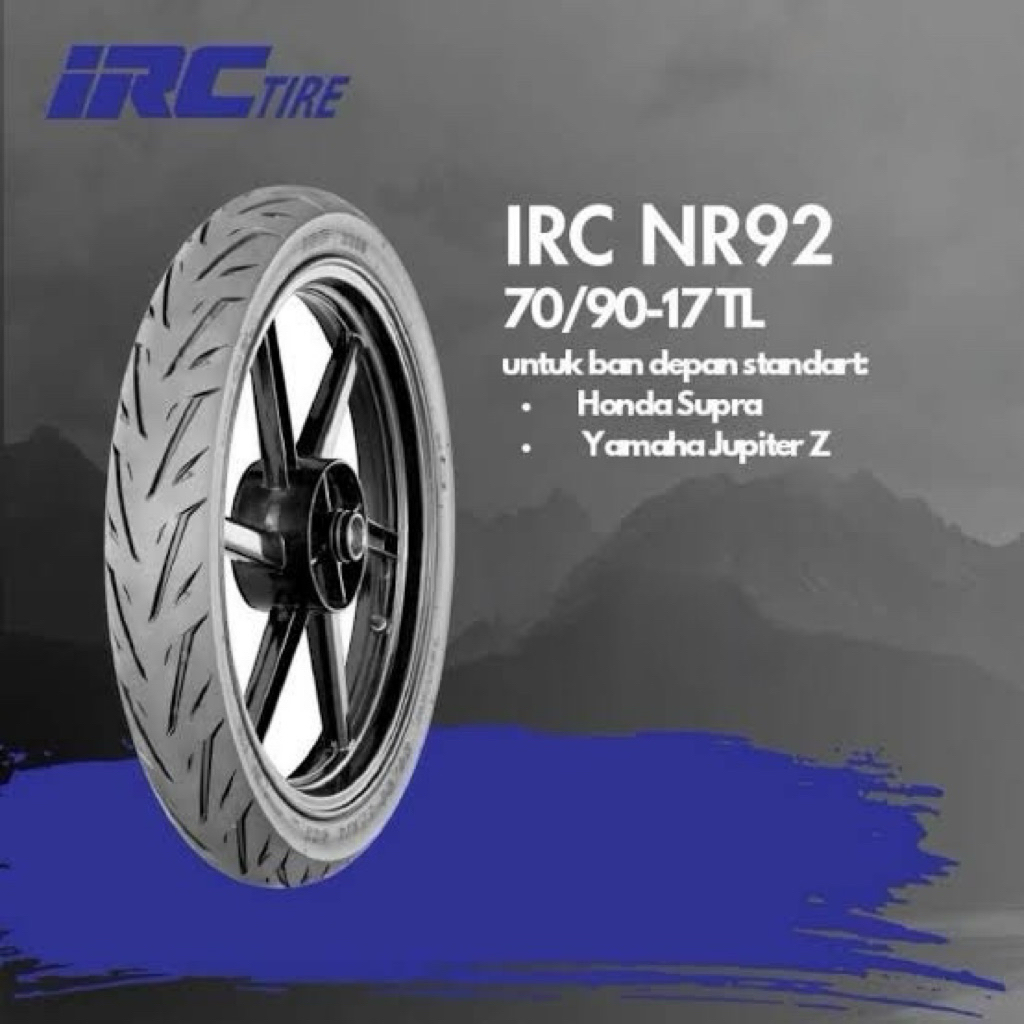 BAN TUBELESS IRC 70/90-17
