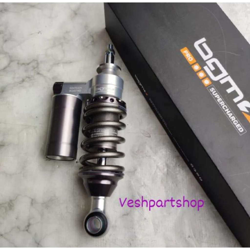 Shock depan BGM Germany tabung TITANIUM grey vespa smallframe pts