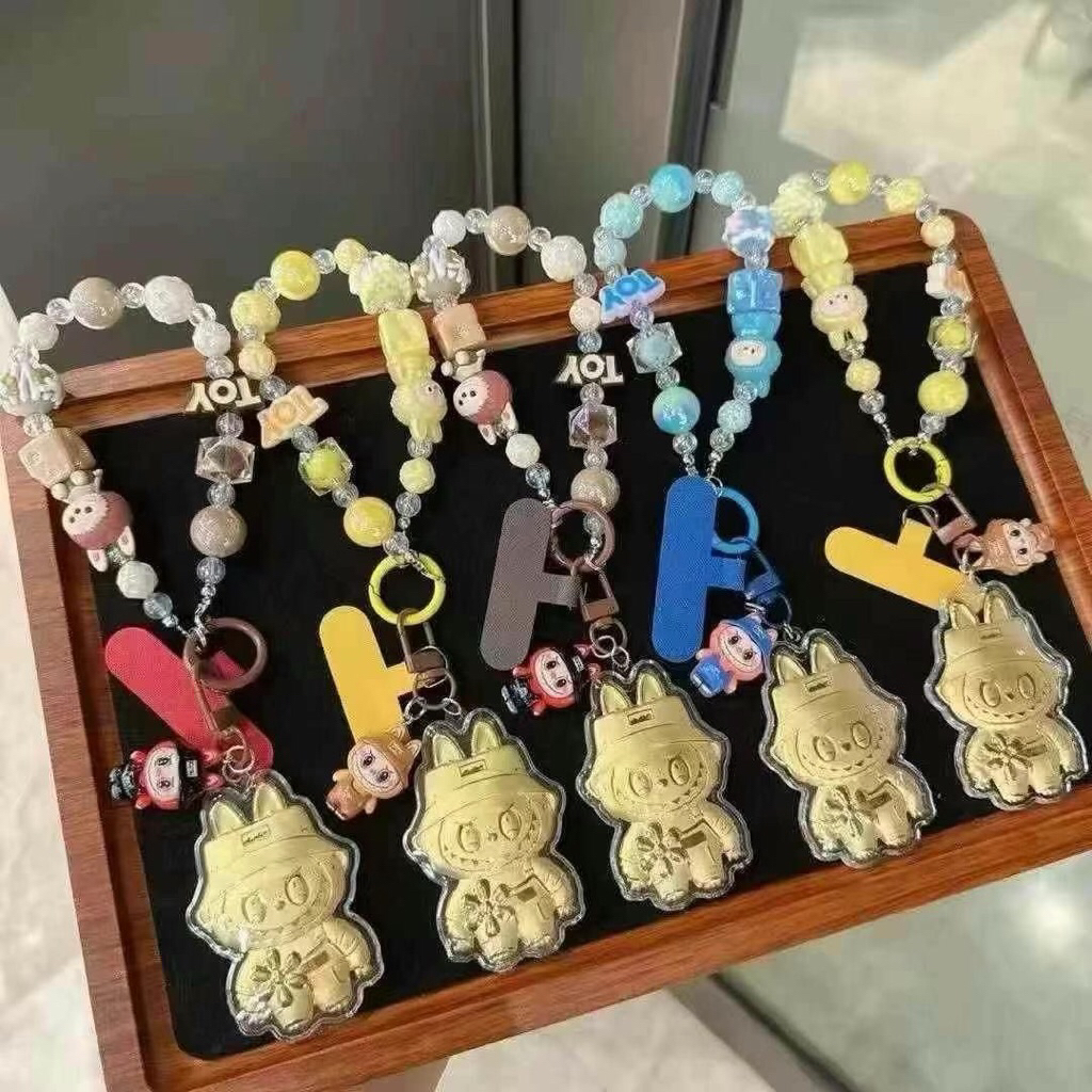 GANCI EMAS / PHONE STRAP GOLD LABUBU STRAP TOY MANIK MANIK BAG CHARM EMAS 999 ASLI