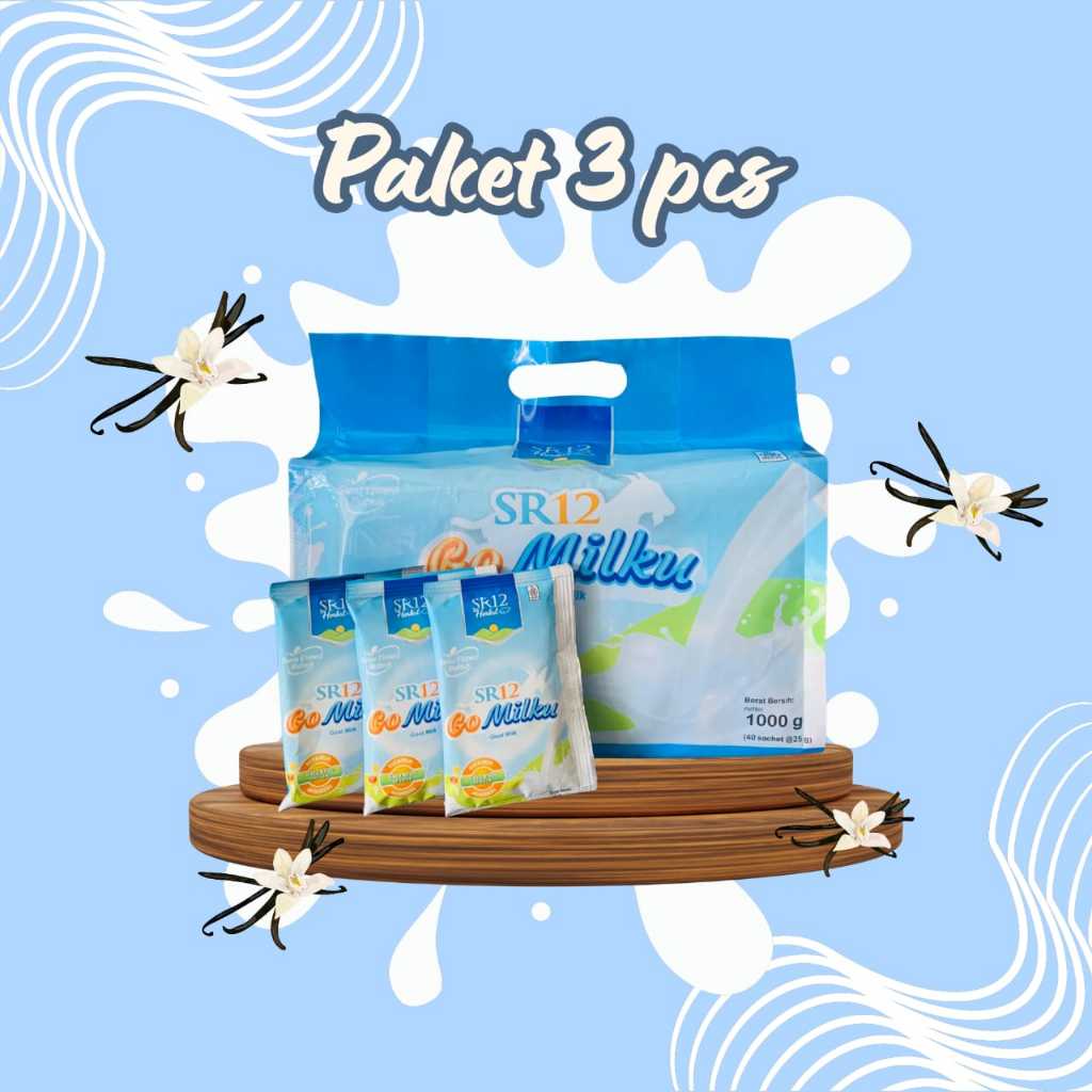 

GOMILKU SACHET SR12 Susu Kambing Etawa Isi 3pcs / Susu Go Milku Sr12