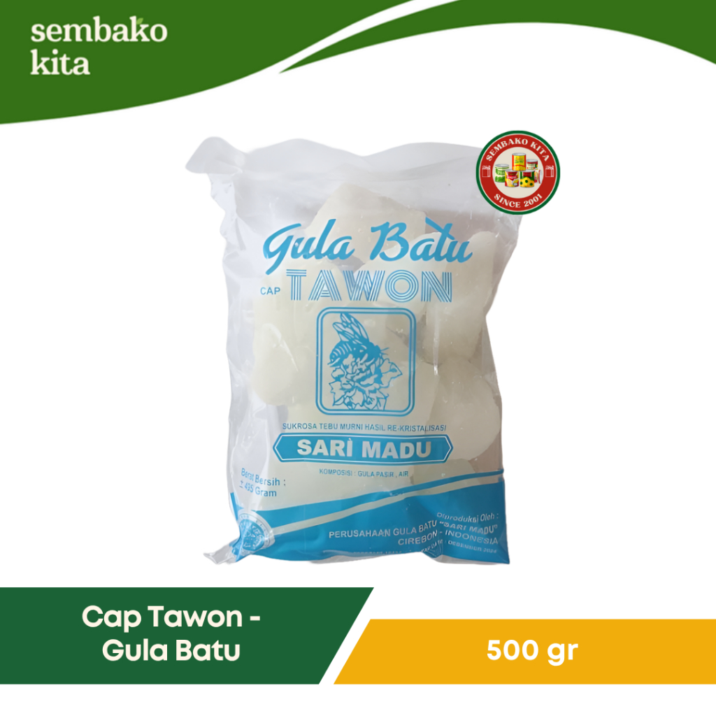 

Gula Batu Cap Tawon – Gula Batu Putih / Kristal 500 gr