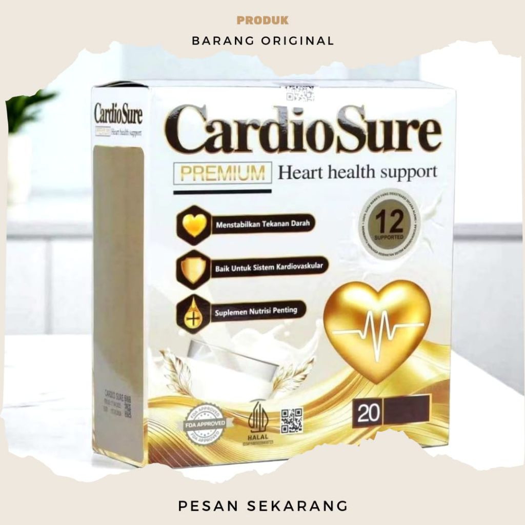 

CardioSure Original Premium Susu Herbal Untuk Hipertensi Jantung Dan Kolesterol Atasi Tekanan Darah Tinggi