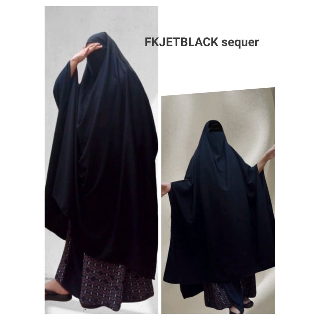 French Khimar jetblack sequer