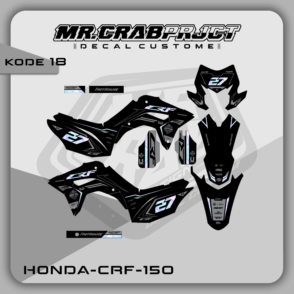 18 DECAL STICKER CRF - DECAL CRF PREMIUM FULL BODY CUSTOM
