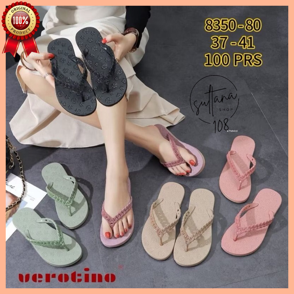 Sandal Jepit Verotino 8350 Sandal Jepit Tali Rantai Glitter LVV Terbaru