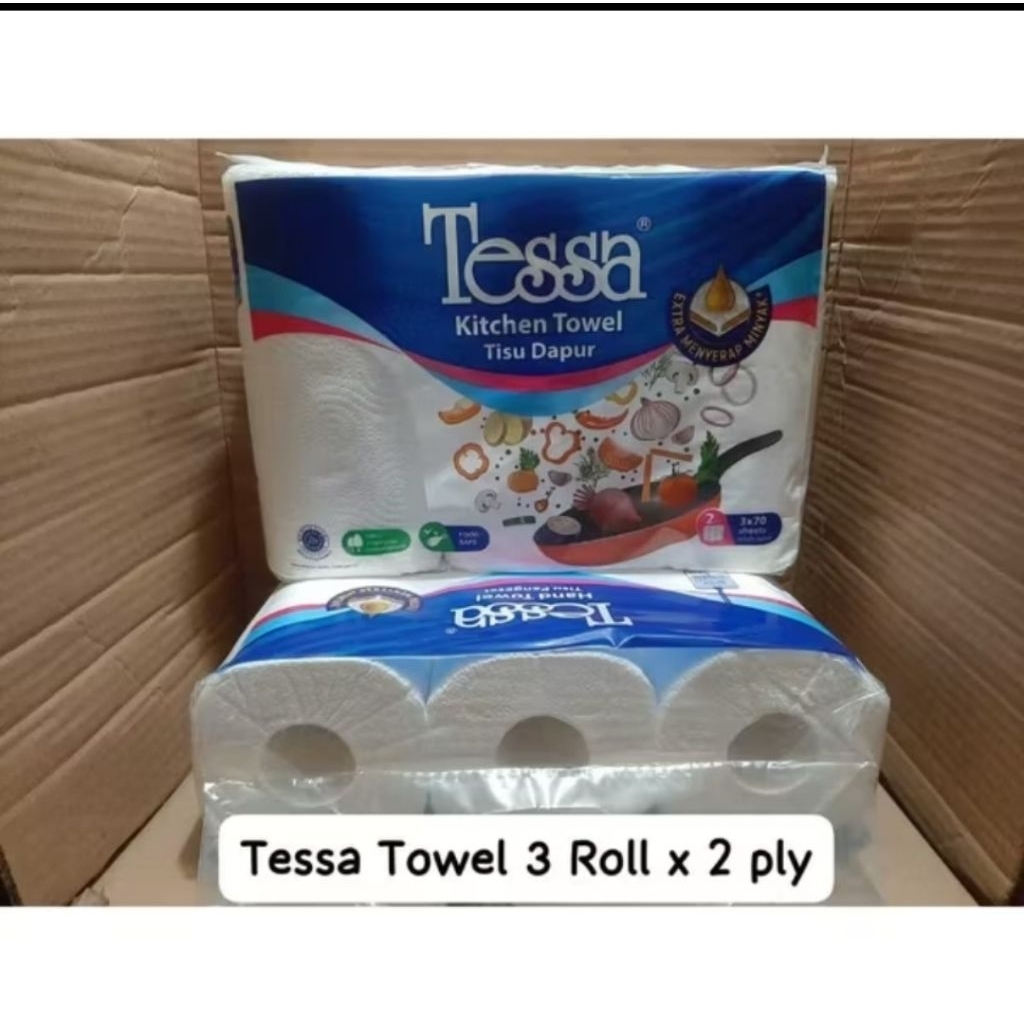 

Tisu TESSA KITCHEN TOWEL / TISU DAPUR isi 3 ROLL