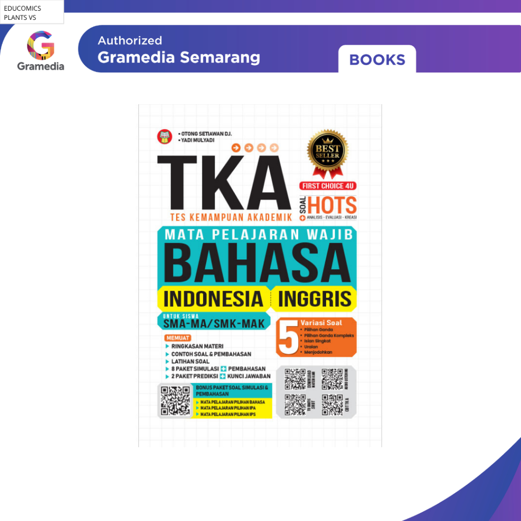 Gramedia - TKA Bahasa Indonesia & Bahasa Inggris SMA/MA/SMK (Yrama Widya)