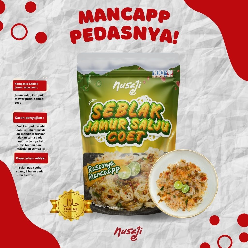 

Nusaji Seblak Jamur Salju Coet 185 Gr Makanan Instan