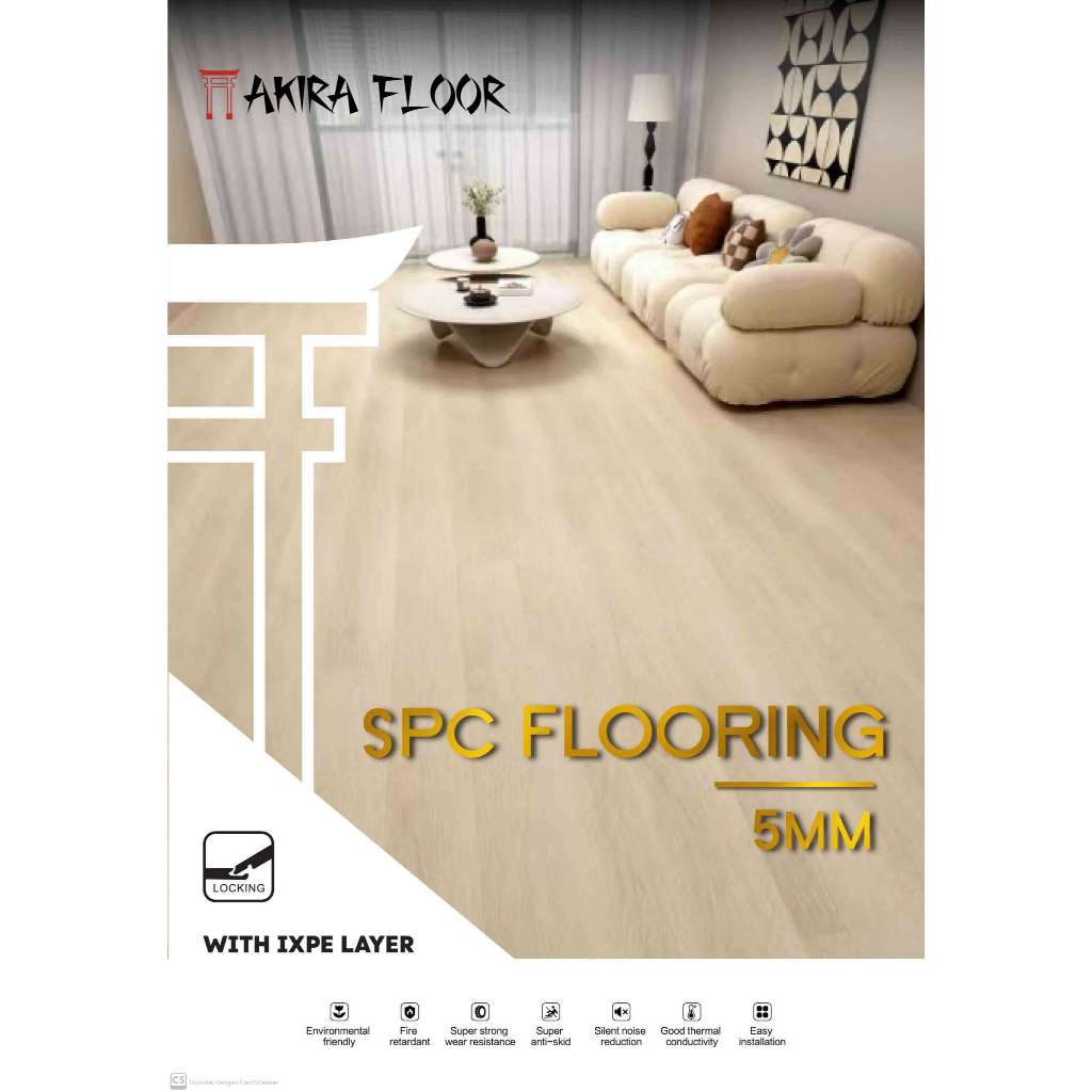 Lantai SPC AKIRA FLOOR 5mm