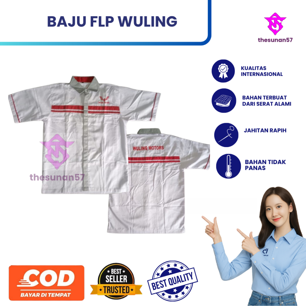 Seragam Wuling | Baju Mekanik Wuling | Baju Abu Wuling | Kemeja Abu Wuling | Baju Mekanik Wuling
