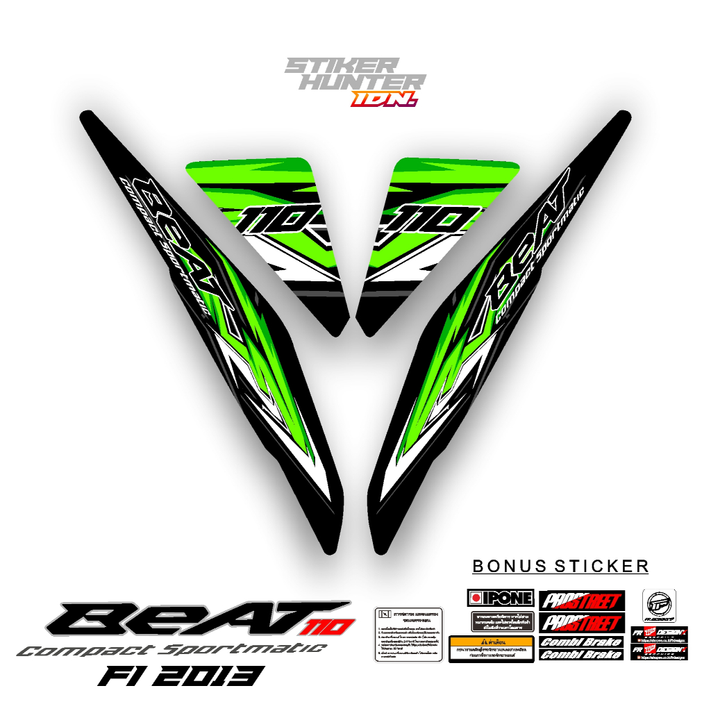 STRIPING STIKER DECAL HONDA BEAT FI ESP 2013 - 2016 MTF ROAD RACE 1 / STIKER HUNTER / STRIPING MODIF