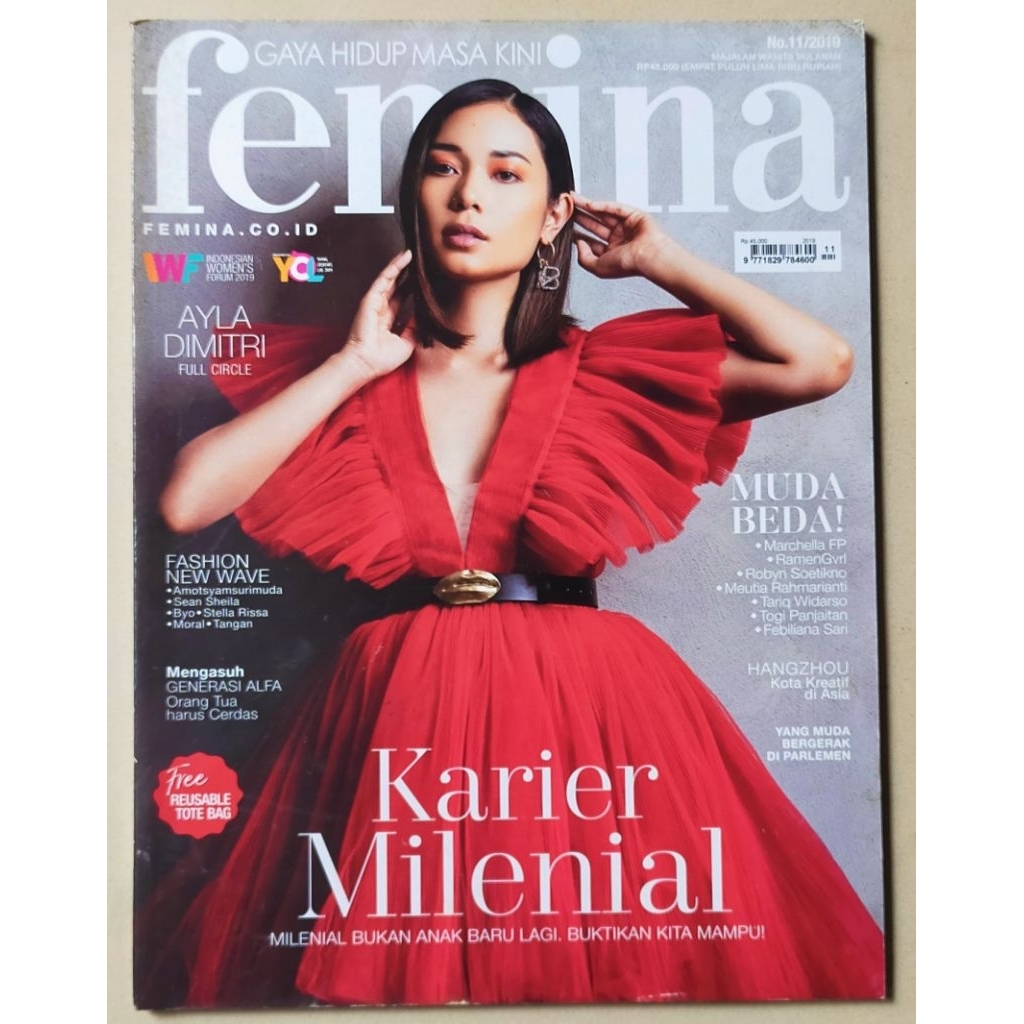 Majalah Femina no.11 / 2019 : Ayla Dimitri - Karier Milenial