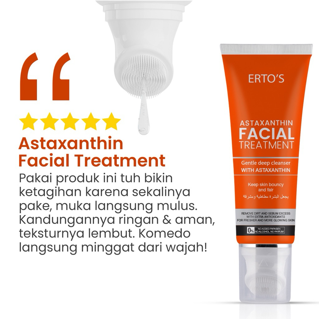 ERTO'S Facial Treatment Astaxanthine Pencuci Muka Face Wash Glowing Penghilang Komedo