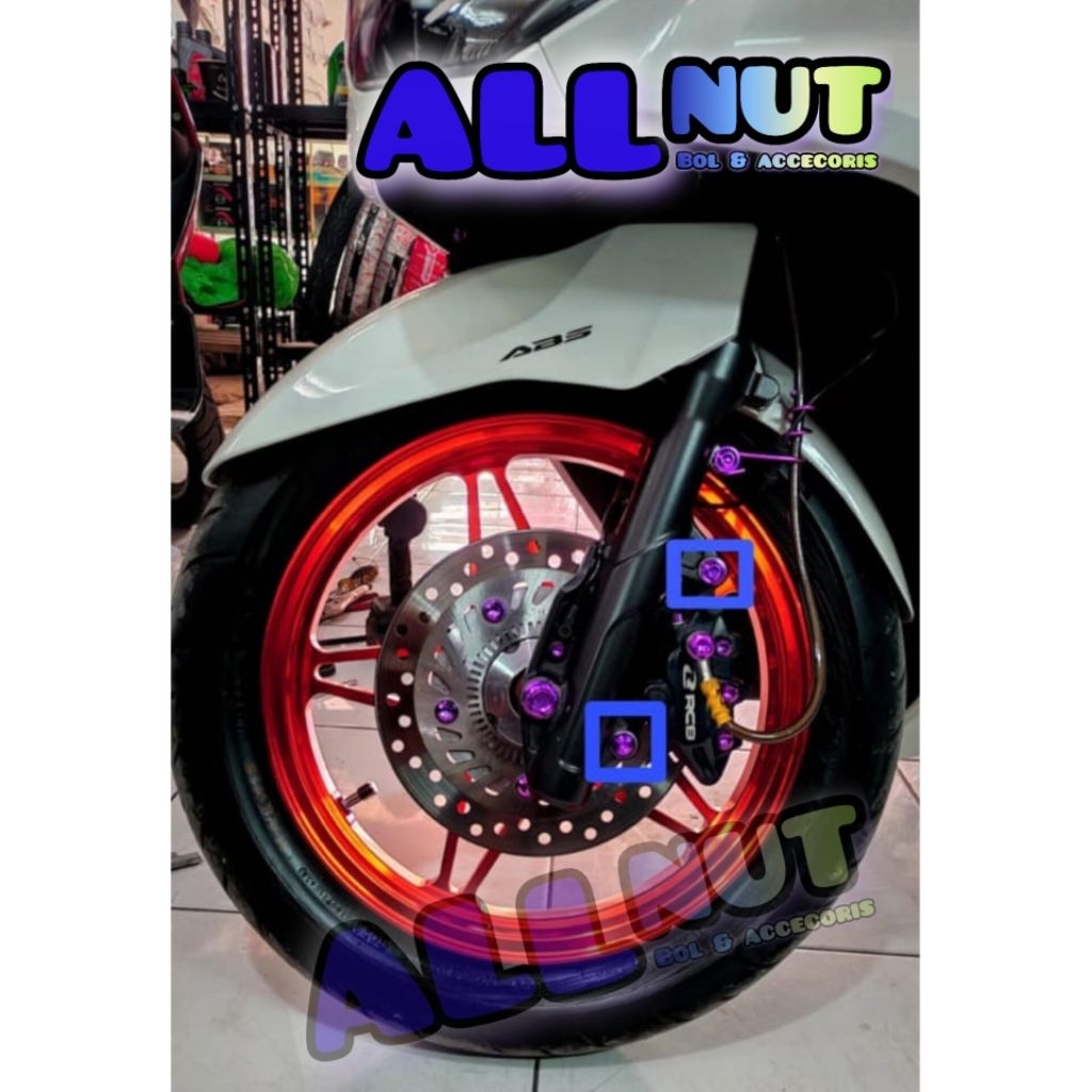 baut titanium kaliper honda pcx isi (2biji)