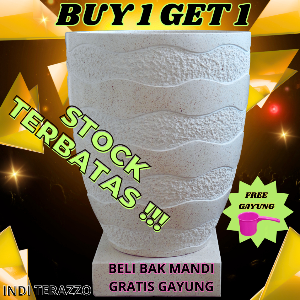 JURAGAN TERASO | BAK AIR KAMAR MANDI KERAMIK | GENTONG TERASO MARMER MEWAH | TIPE GELOMBANG CACAH