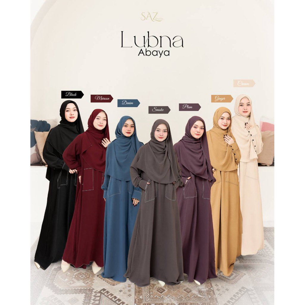 Ready‼️ Best seller Lubna Abaya only by Saz | Dress Marron | Dress Merah | Abaya Maroon |Gamis Maroo