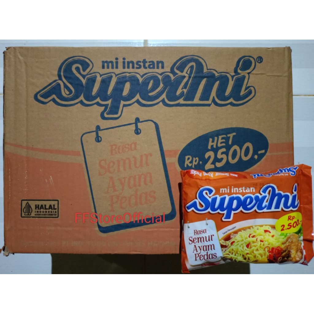 

SUPERMI Semur Ayam Pedas 1 Dus isi 40 Bks (PROMOSI TOKO BARU)