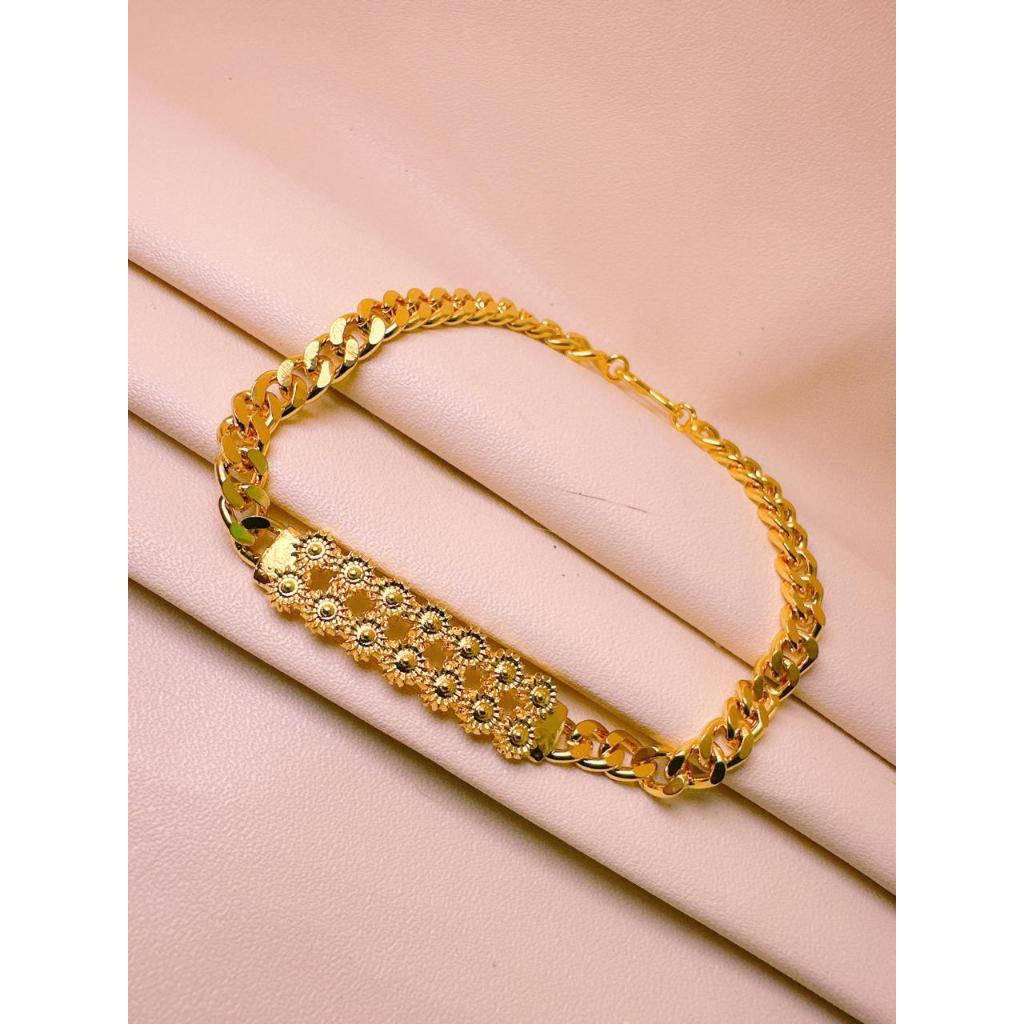 gealng rantai wanita dewasa xuping titanium asli anti karat lapis emas 24K Gelang perempuan