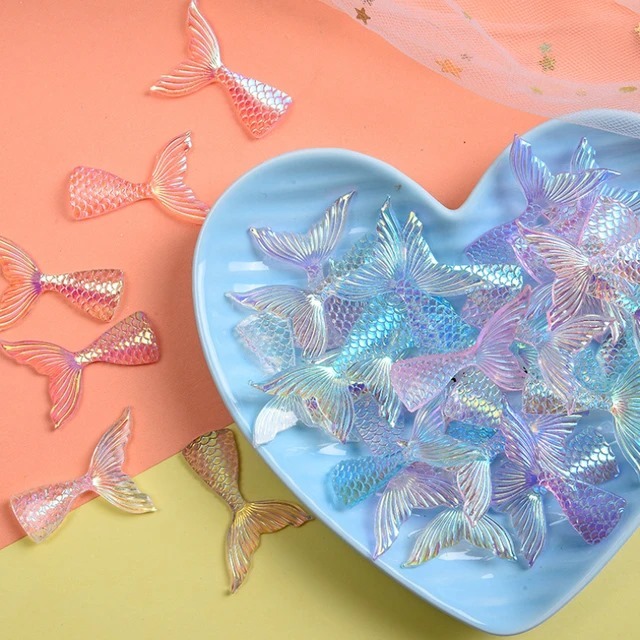 {LUCK.B} PAJANGAN KUE ULANG TAHUN EKOR MERMAID / HIASAN KUE KARAKTER EKOR PUTRI DUYUNG / DEKORASI KU