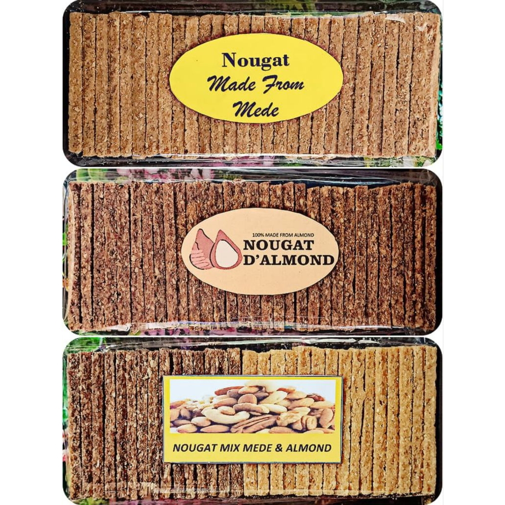 

NOUGAT MEDE ALMOND 200GR KACANG MANIS ENAK CEMILAN SNACK MAKANAN HALAL