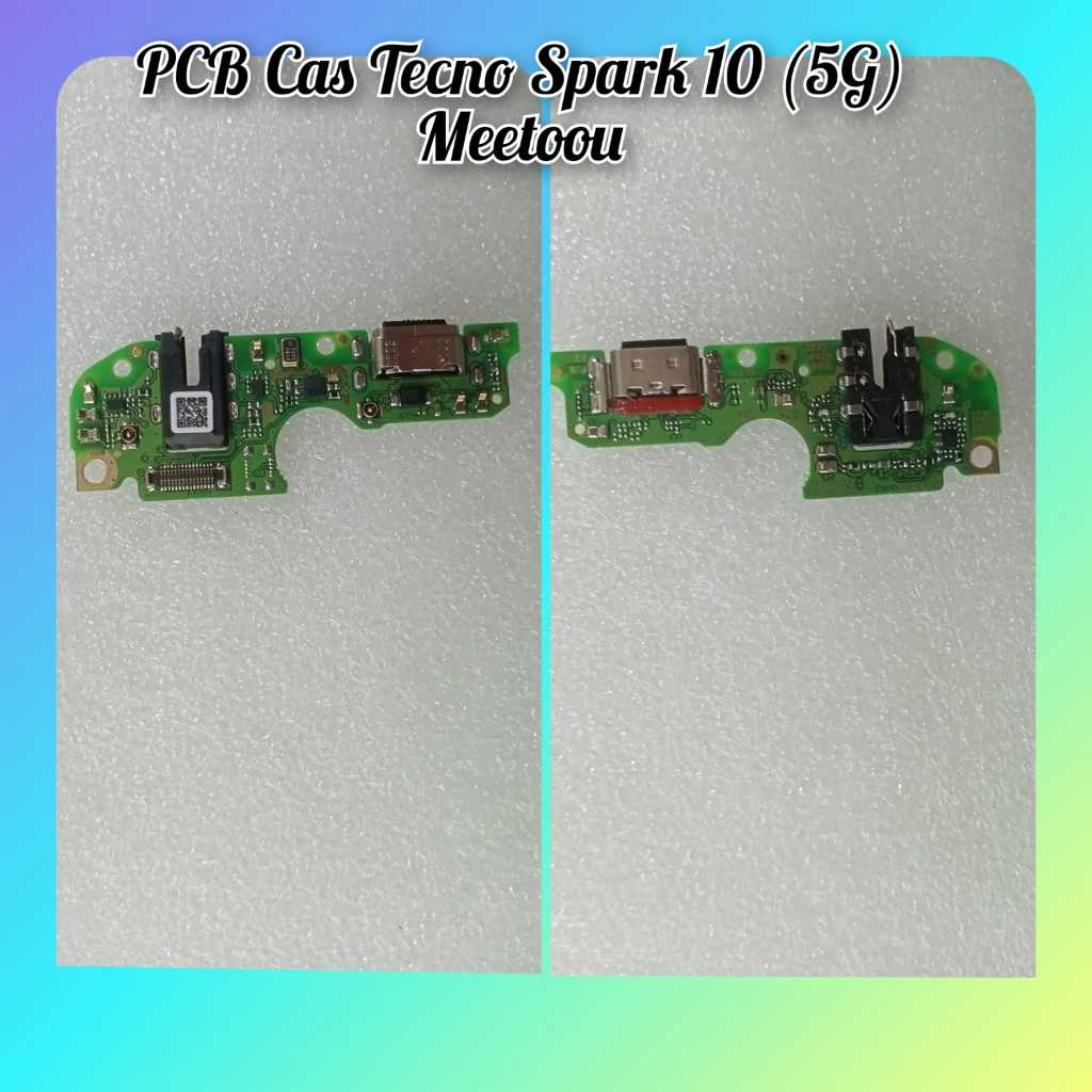 Flexible Pcb Cas Tecno Spark 10 (5G)  ORI Meeto Papan Charger + MIC + Con HF Tecno Spark 10 (5G) ORI
