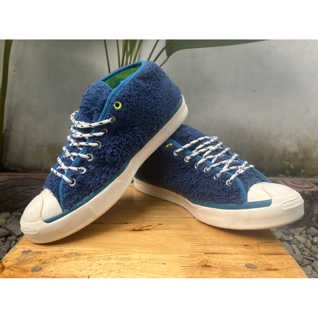 Converse Jack Purcell Mid ‘Retro Visit Sherpa - Navy Lemon’