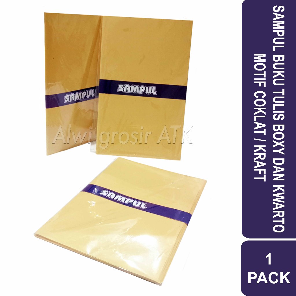 

Sampul Coklat untuk Buku Tulis Ukuran boxy Dan Kwarto | 1 pack isi 20 pcs