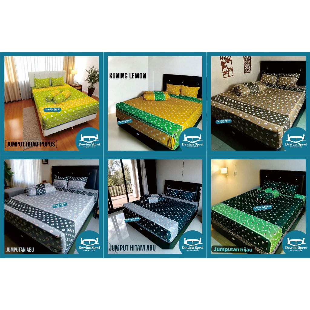 RATUNYA SPREI - Sprei Batik Solo Motif Jumput (Tinggi 40 cm) ukuran 120x200 160x200 180x200 200x200 