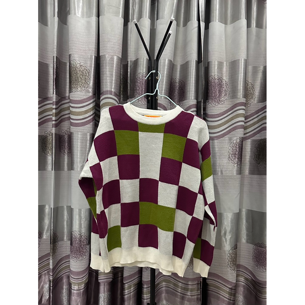 [Preloved] PlayWithPattero PWP Play With Pattero Sweater Checkered