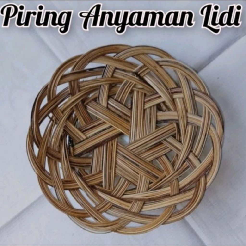 Piring anyaman lidi/piring rotan lidi anyaman