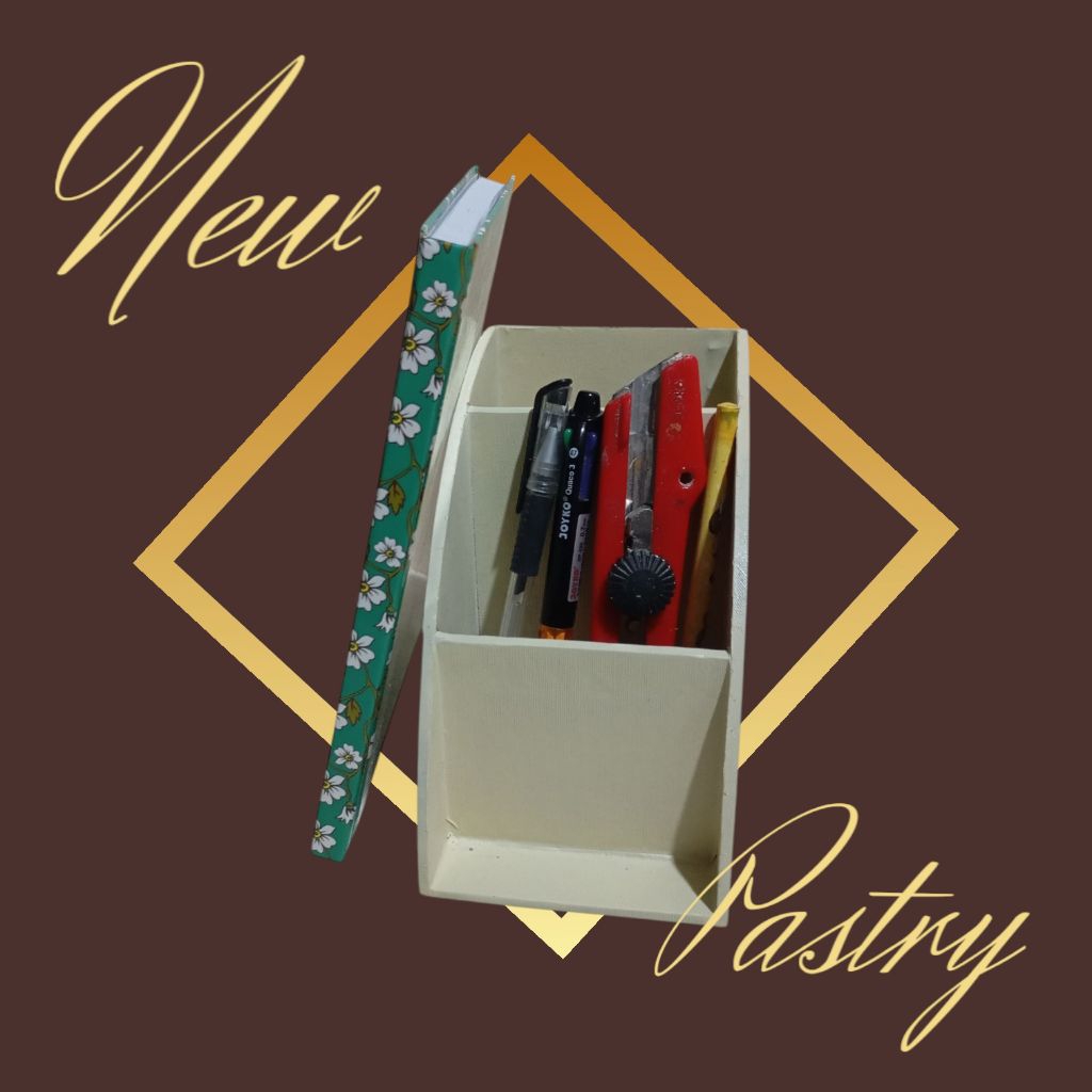 

Rak pensil kotak penyimpanan alatulis kuas luks hiyasan meja