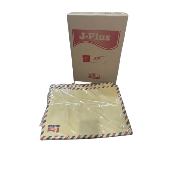 

(1 Pak; 10 Lembar) Amplop Tali / Envelope / Surat Coklat Air Mail J-PLUS Tali 310 Folio/F4 25x35 cm