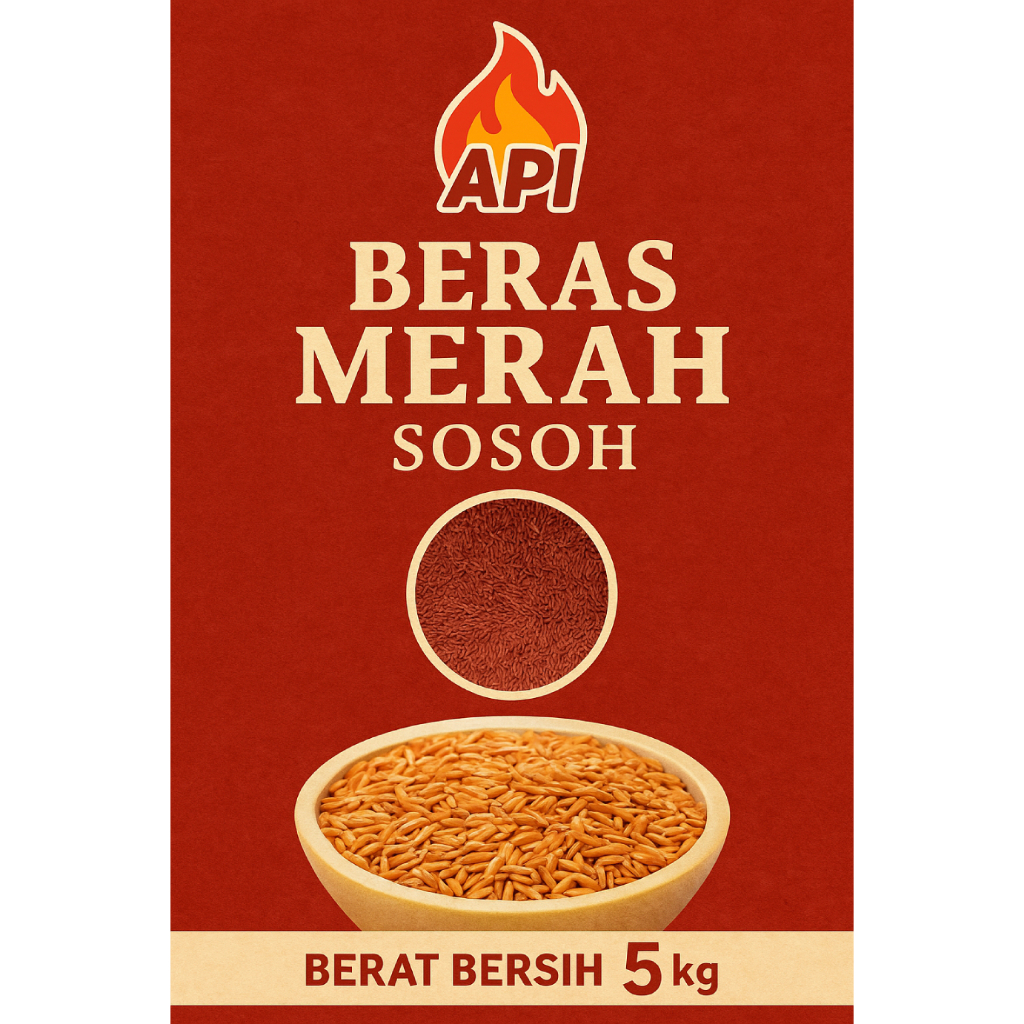 

Beras Merah Sosoh Api 5kg Sehat Organik Alami
