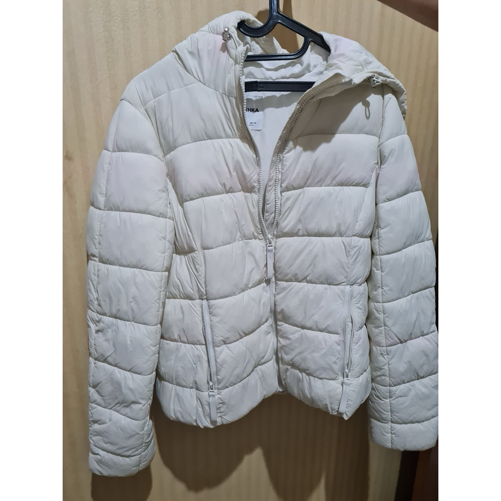 Jaket Parasut Bershka Off-White Second
