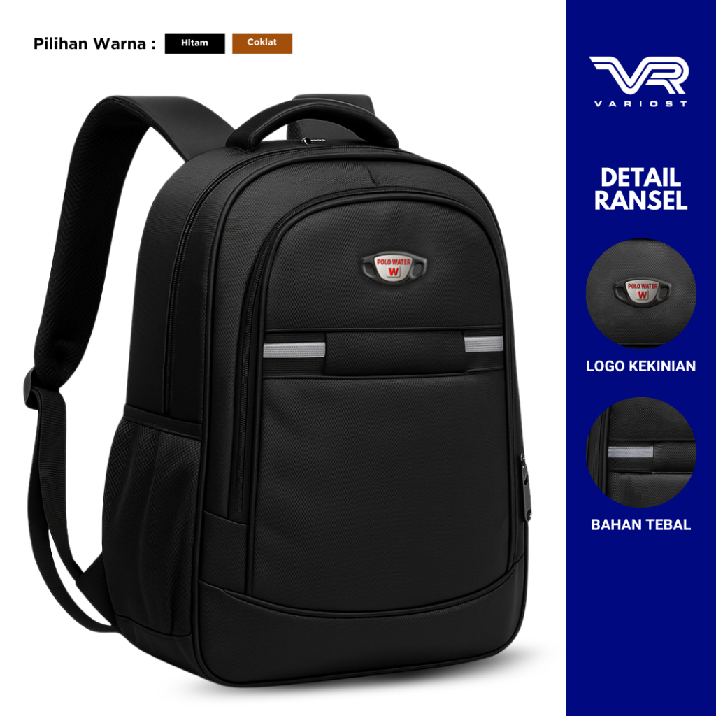 Tas Ransel Polo Sekolah & Kerja 100% Original | Backpack Pria Wanita Ukuran Besar Laptop 16 Inch | T