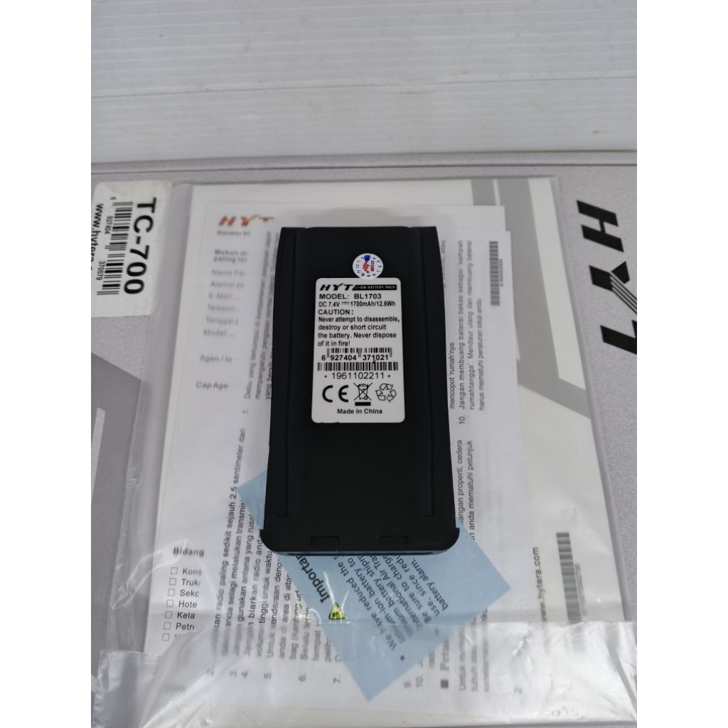Batre Baterai HT Hyt BL 1703 Hyt TC 700 Tc 780