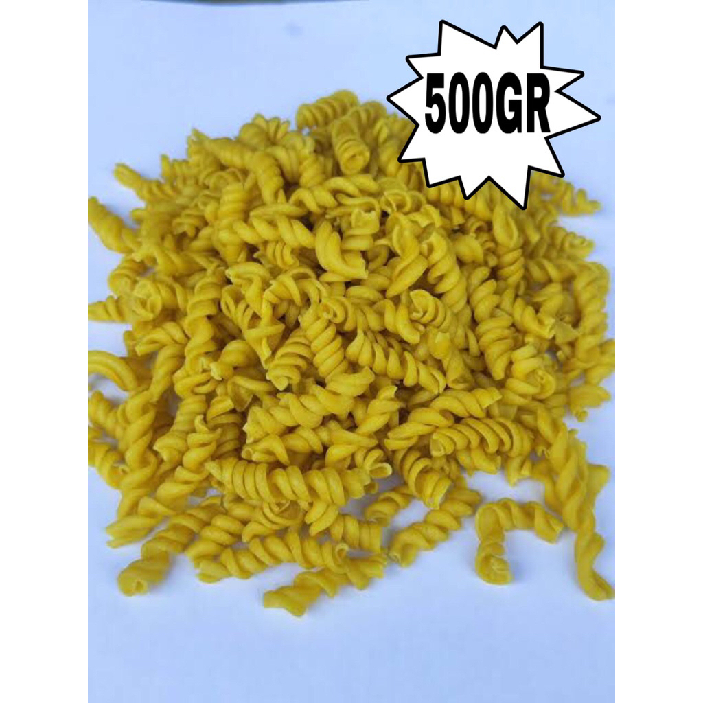 

makaroni spiral ulir mentah 500gr / makaroni spiral mentah siap goreng / makaroni ulir termurah