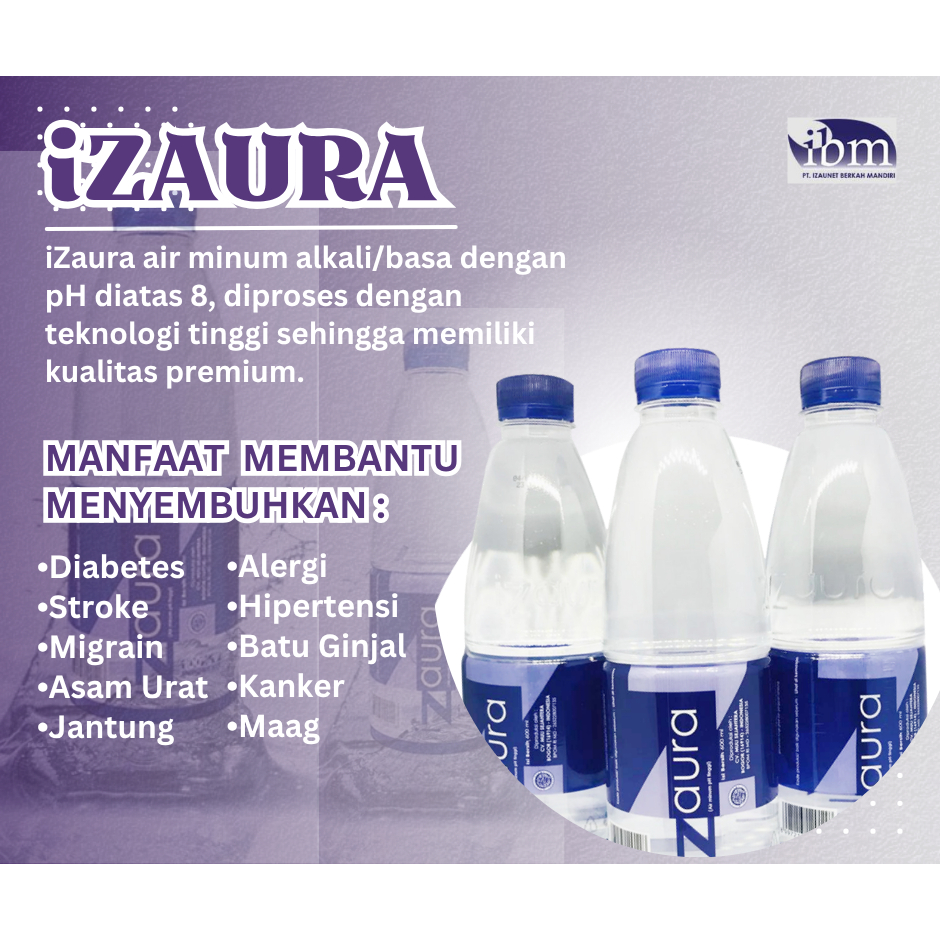

IZAURA AIR KESEHATAN, AIR MINUM PH TINGGI UNTUK BERBAGAI PENYAKIT | AIR SEHAT INDONESIA
