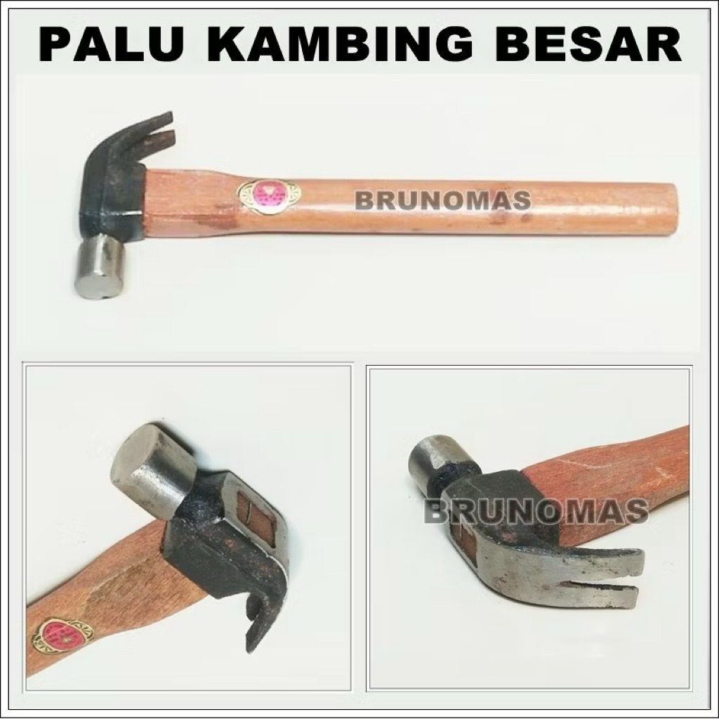 Palu kambing-palu serbaguna gagang kayu berkualitas