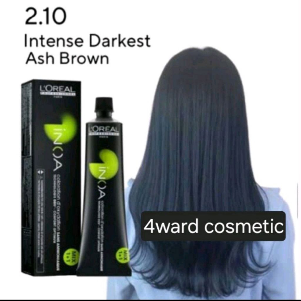 Loreal inoa 2.10 intense darkest ash brown Pewarna rambut tanpa amonia/free amoniaTidak merusak ramb
