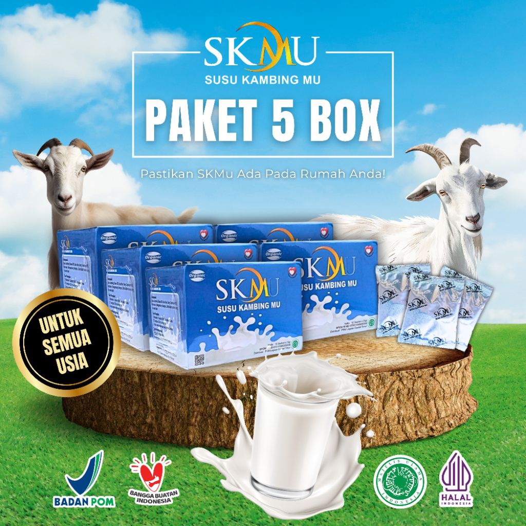 

Susu Kambing Muhammadiyah 5 Box SKMu Bubuk Etawa Organik Original