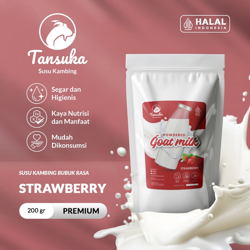 

Tansuka Susu Kambing Etawa Premium 200g Rasa Strawberry
