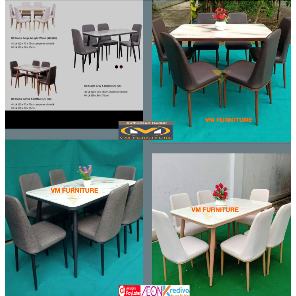 MEJA MAKAN  MARMER - KACA - JATI